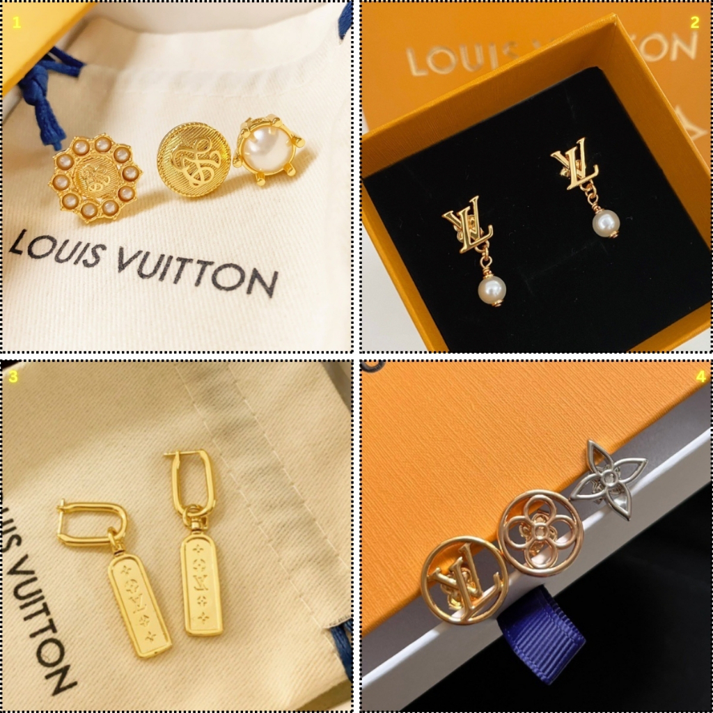 ❌SALE❌ ต่างหู หลุยส์ LV GOLD LOUIS EARRINGS