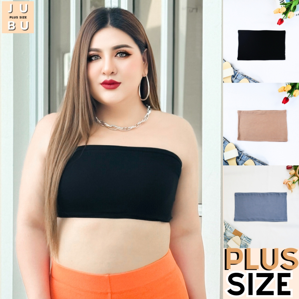 พร้อมส่ง เสื้อเกาะอกไซส์ใหญ่ เสื้อเกาะอกพลัสไซส์ ผ้าเรย่อน ไม่มีฟองน้ำ อก 36-50 นิ้ว plussize# 511