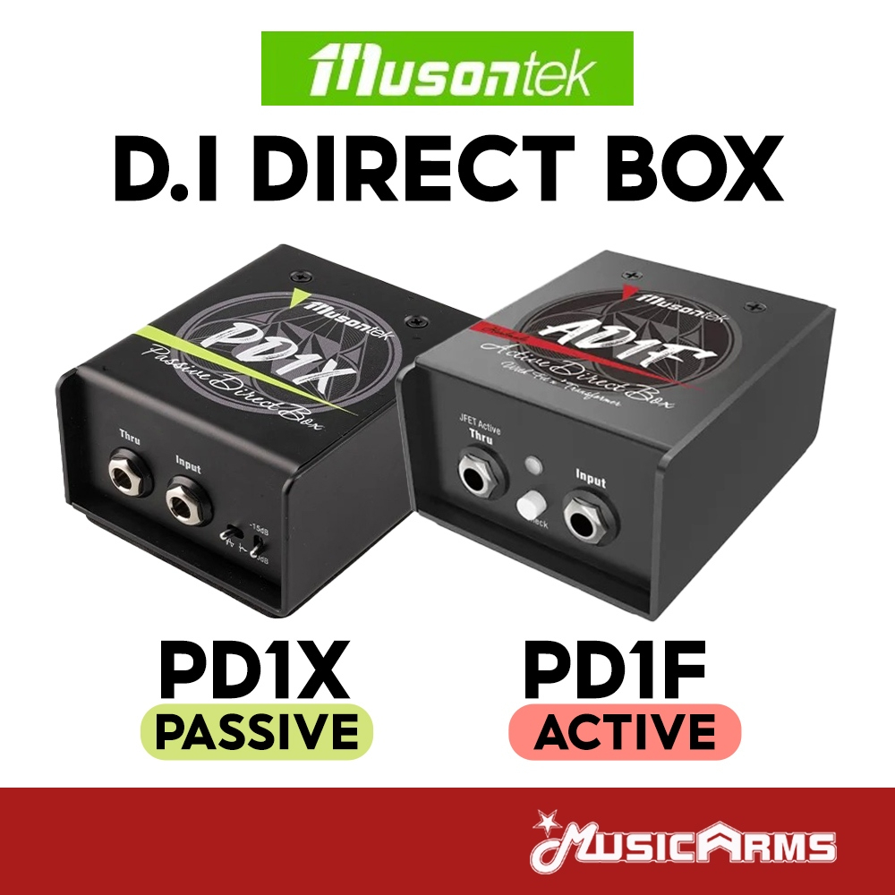 Musontek PD1X / AD1F ไดเร็คบ็อก D.I Instrument Direct Box ดีไอบ๊อก / Direct Box / di box รับประกันศูนย์ Music Arms