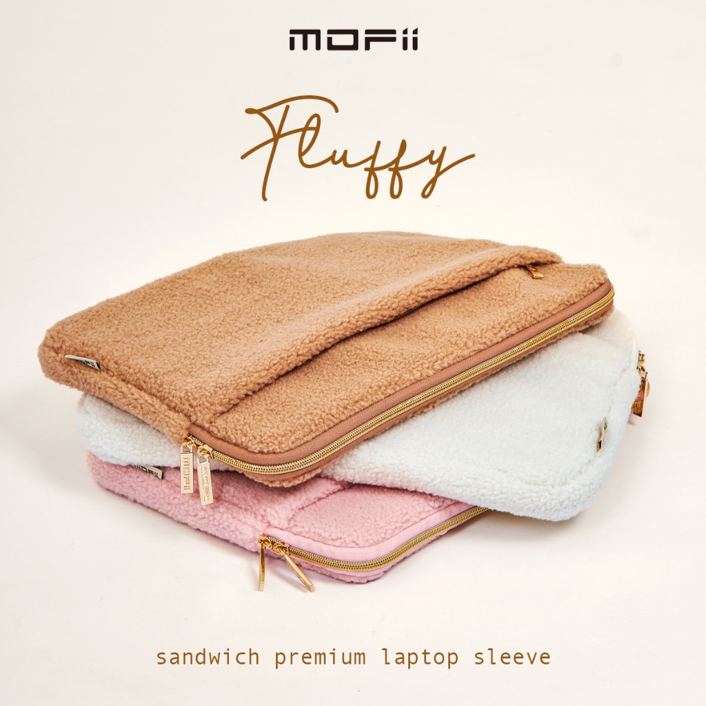 MOFii กระเป๋า ซอฟท์เคส โน๊ตบุ๊ค-แทบเล็ต ซองใส่โน๊ตบุ๊ค SANDWICH FLUFFY ขนาด13.3 นิ้ว ขนนุ่มคุณภาพสูง