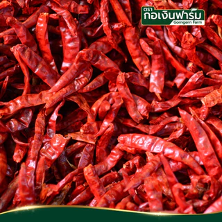 พริกจินดาแห้ง ตรา กอเงินฟาร์ม Dried Jinda Chili Gorngern Farm Brand ขนาด 100g. พริกแห้ง ประกอบอาหาร