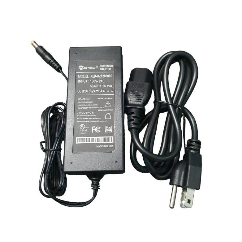 HIVIEW Adaptor DVR & CCTV 12V 3000 mA Switching Type อะแดปเตอร์ DVR 12V 3A ของแท้