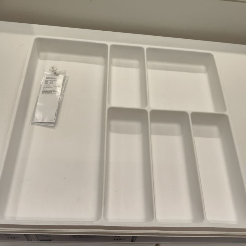 IKEA แท้ค่ะ ขายถูกมากๆ ถาด ถาดเก็บช้อนส้อม สีขาว ขนาด 51x50 ซม. อิเกีย