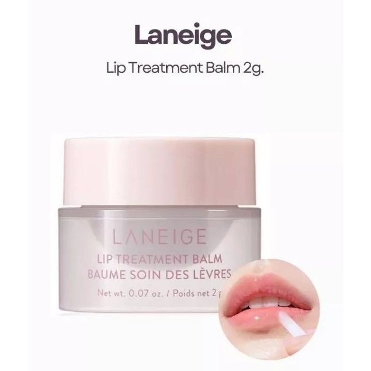 Laneige Lip Treatment Balm 2 กรัม มีกล่อง จากห้างไทย ฉลากไทย ครบค่ะ ทรีทเมนท์ บำรุงริมฝีปาก ขนาด 2กรัม หมดอายุปี 2027
