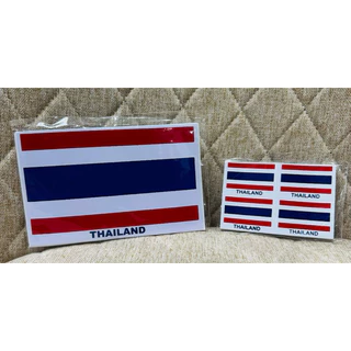 สติกเกอร์ ธงชาติไทย ใหญ่/[เล็ก 1 ได้ 4] ธงไทย ธงชาติไทย ชาติไทย ไทย ประเทศไทย sticker thailand thai สติ๊กเกอร์ ธงชาติ US