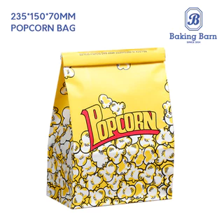 Baking Barn Popcorn bag ถุงใส่ป๊อปคอร์น ถุงกระดาษเคลือบ กันน้ำ-น้ำมัน พิมพ์ลาย Popcorn แบบมีลวด