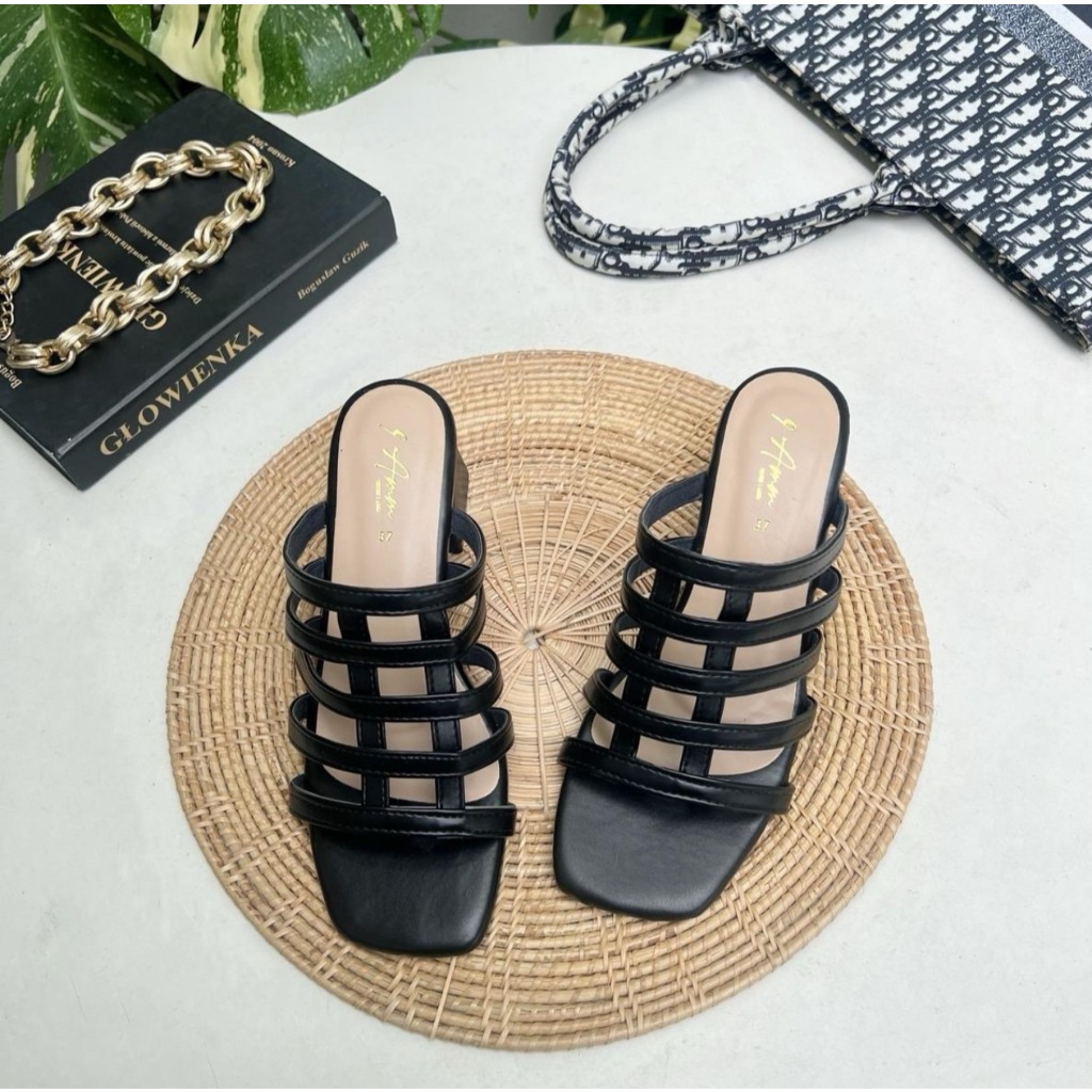 Shoes i amm ร้านจริงส่งตรงจากนครนายก A240 รองเท้าส้นสูงหน้าสาน# - รูปที่ 4