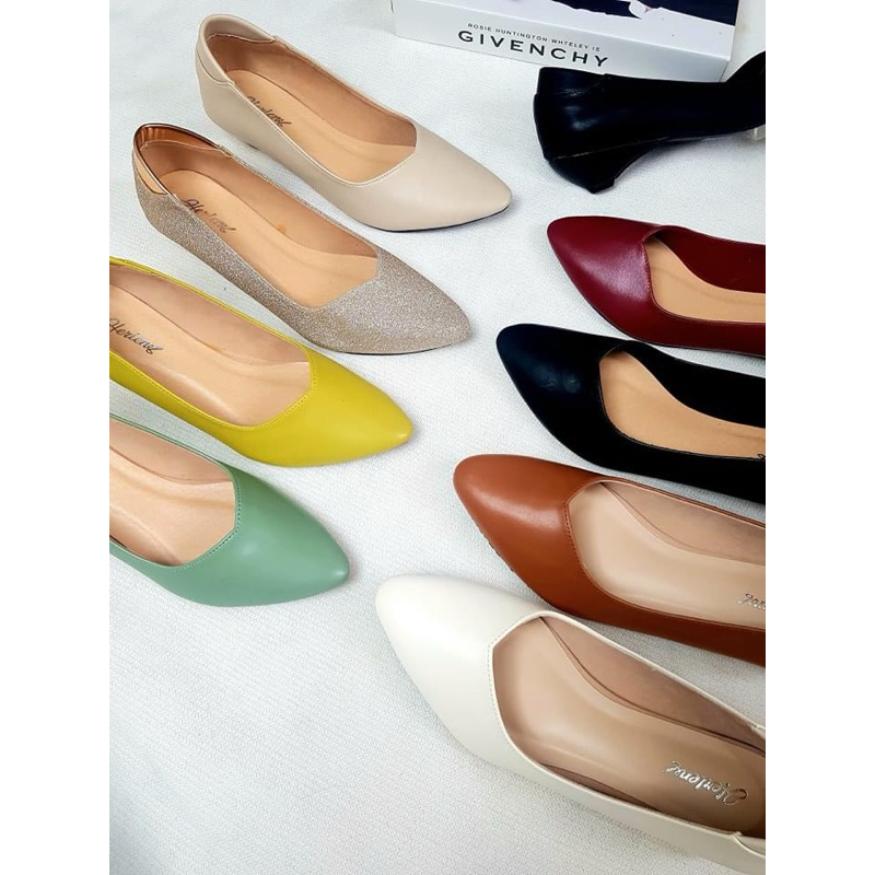 H9009 Size 43-44 รองเท้าส้นเตี้ยใส่สบาย สูง 1 นิ้ว