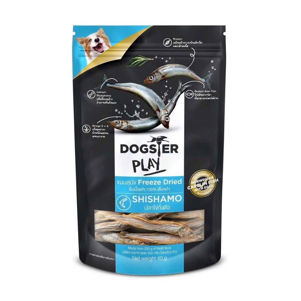 Dogster Play สูตรปลาไข่ทั้งตัว (Shishamo) 40g.