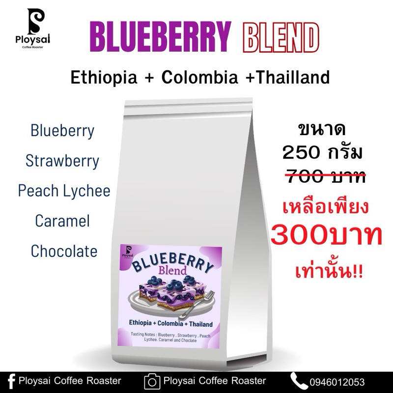 เมล็ดกาแฟBlueberry Blend(บลูเบอรี่เบลน)