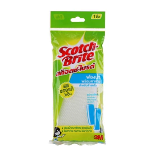 3M สก๊อตช์-ไบรต์ ฟองน้ำหุ้มตาข่ายล้างแก้ว Scotch-Brite Slim Sponge