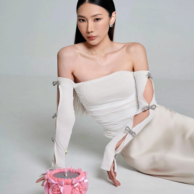 DARAN OFFICIAL - CRYSTAL MESH TOP เกาะอก