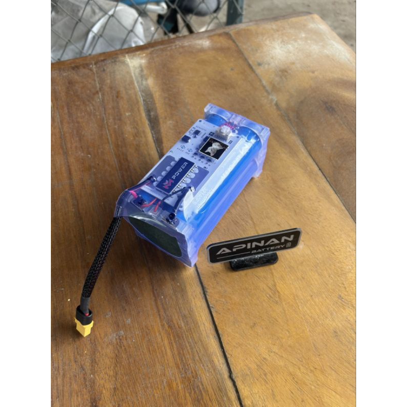 แบตเตอรี่บลูทูธ diy 4S 12.8V15000ma Bms Moower Active balance 50A พร้อมที่ชาร์จ