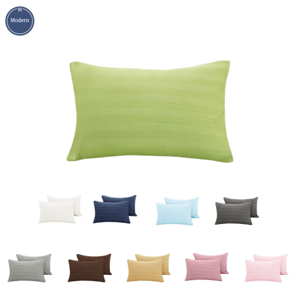 ปลอกหมอน Satin สีพื้น ปลอกหมอนกันไรฝุ่น หลับสบาย 19 * 29 นิ้ว เฉพาะปลอกหมอน