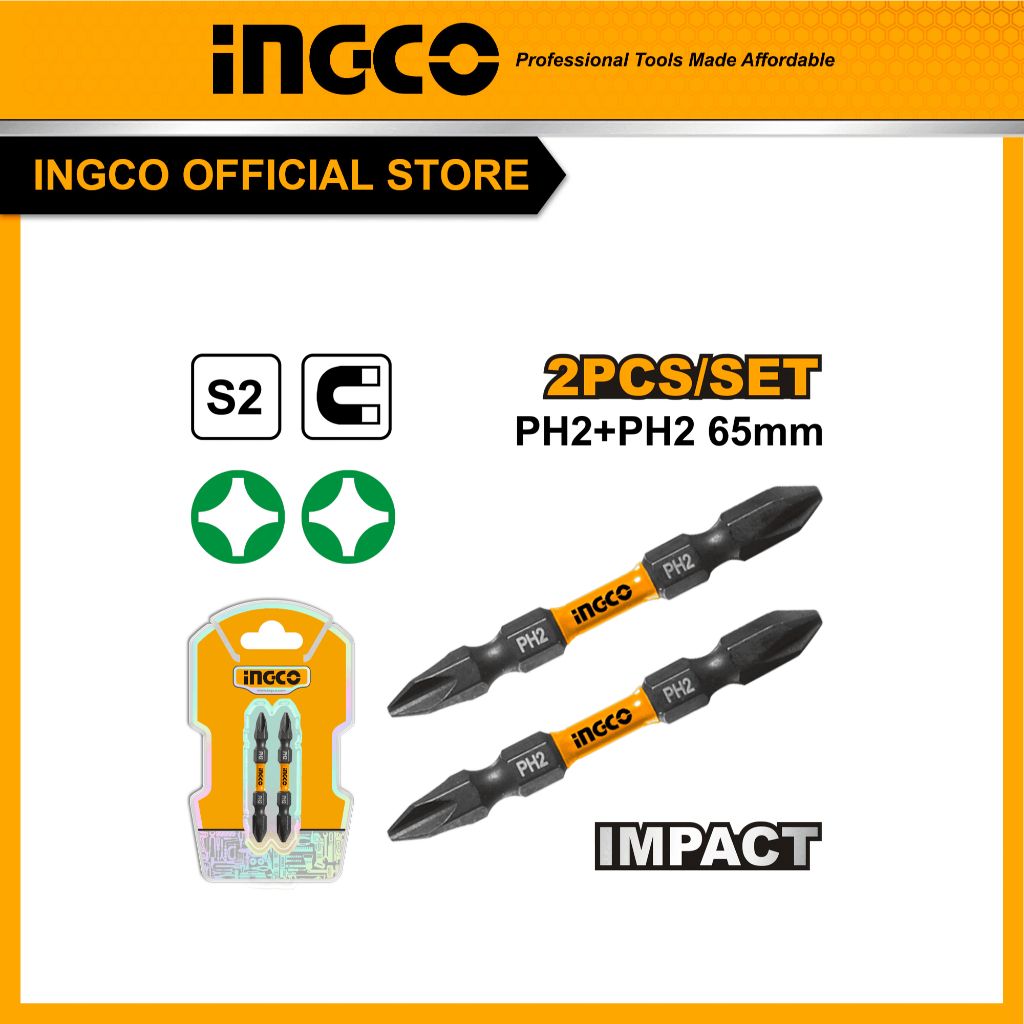 INGCO ชุดดอกสว่านไขควงกระแทก SDBIM72PH265