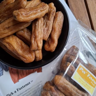 กล้วยตากป้าแต๋ว ขนาด500 กรัม หวานน้อยอร่อยมากหวานธรรมชาติจากบางกระทุ่ม
