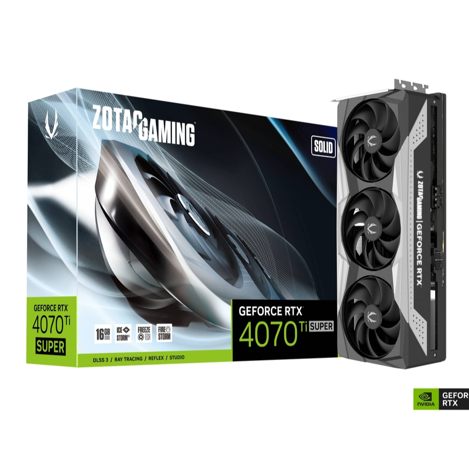 ZOTAC GAMING GeForce RTX 4070 Ti SUPER SOLID 16GB GDDR6X (การ์ดจอ)