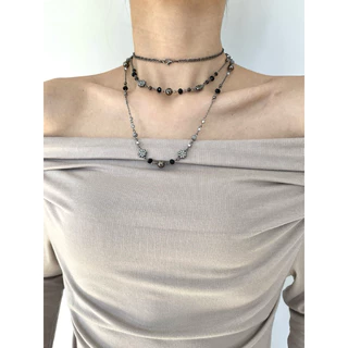 (พร้อมส่ง) สร้อยคอลูกปัด เก๋ๆแนวๆ ใส่ได้หลายแบบ✨