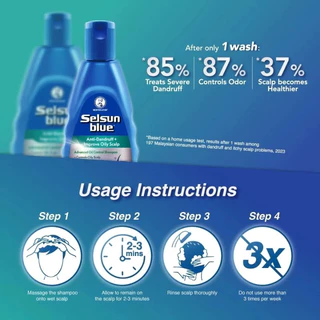 Selsun Blue Pro Anti-Dandruff Shampoo 120ml เซลซั่น บลู โปร แอนตี้ แดนดรัฟ แชมพู 120มล