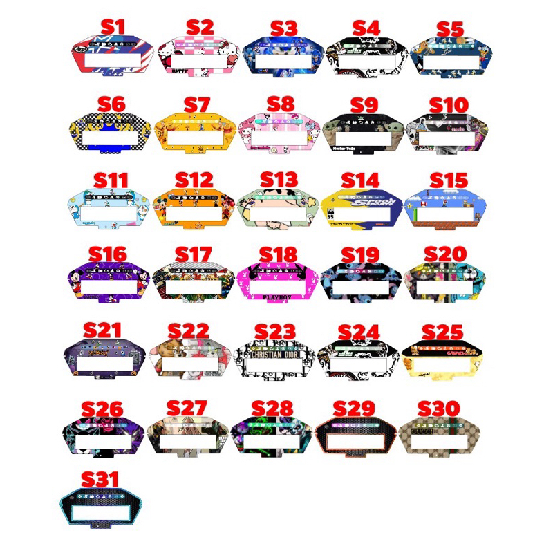 แผ่นไมล์แต่ง Giorno /Click 125i,160i,150 งานสกรีน