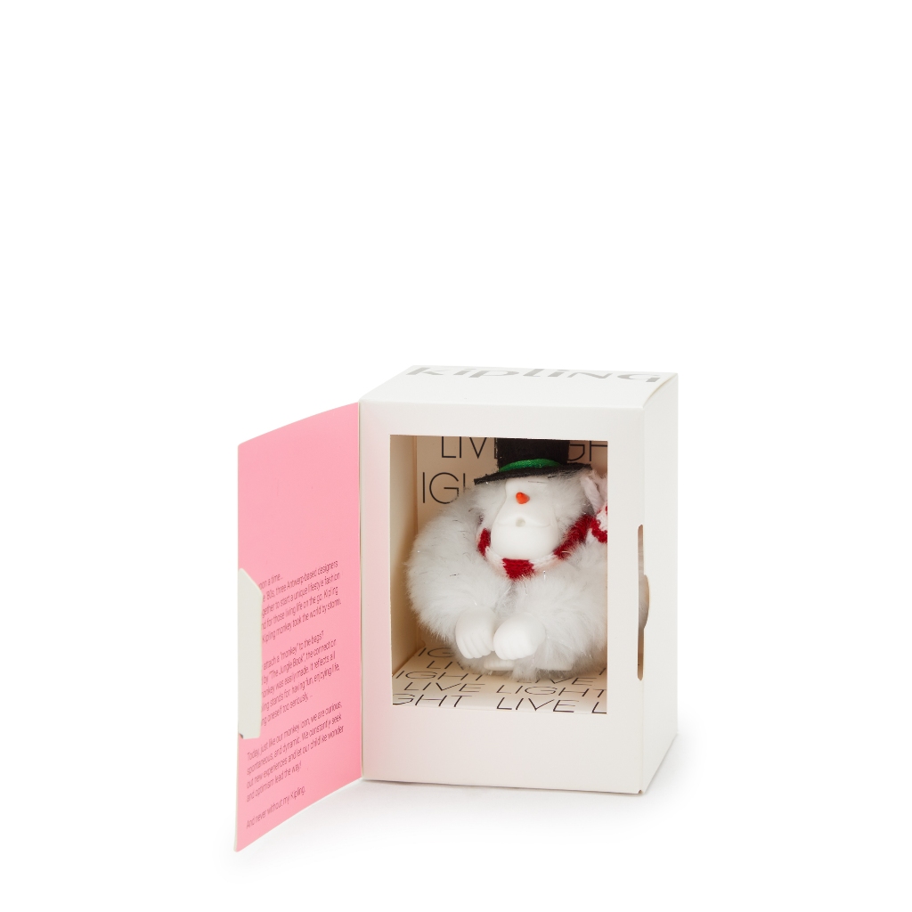 Kipling พวงกุญแจลิง SNOWMAN MONKEY สี Snowman White
