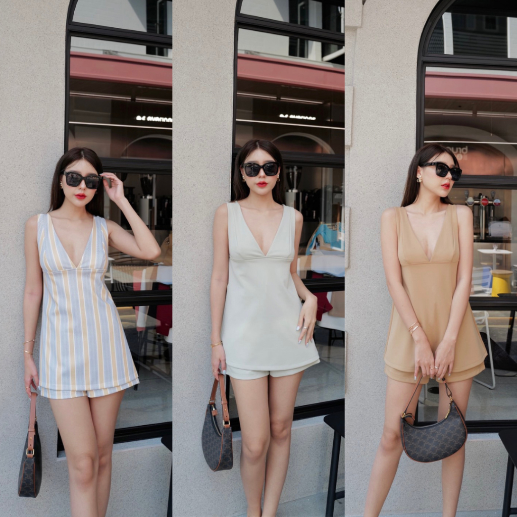 INTUON #9318 Totobar set เสื้อ มาพร้อมกางเกงขาสั้น ลุคคุณหนูเบาๆ T-SHIRTNISTA (INT4C)