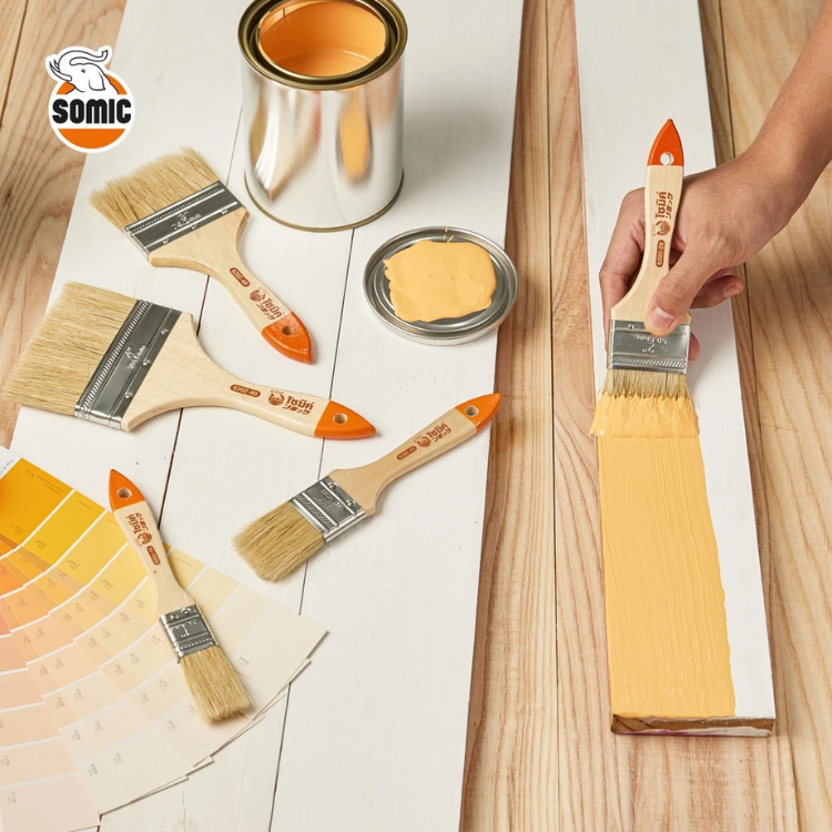 NC Hardware - SOMIC แปรงทาสีโซมิค รุ่น Basic [SM-6202] ปลายขนคมบางสำหรับตัดขอบ - รูปที่ 2