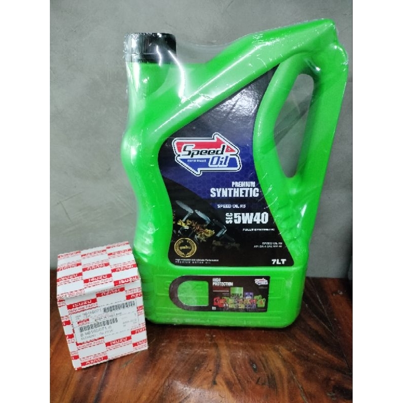 น้ำมันเครื่องSpeed_oil​ SAE​5w40​ รถดีเซล​ พร้อมกรองน้ำมันเครื่องออนิวดีแม็ก
