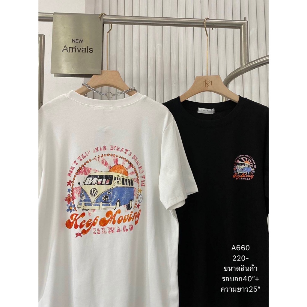 [พิมพ์โค้ด SISDEC ลด 60.- ] A660 เสื้อยืดสไตล์เกาหลี สกรีน 2 ด้าน หน้า-หลัง ผ้าคอตตอนอย่างดียืดหยุ่นได้เยอะเนื้อสัมผัสน