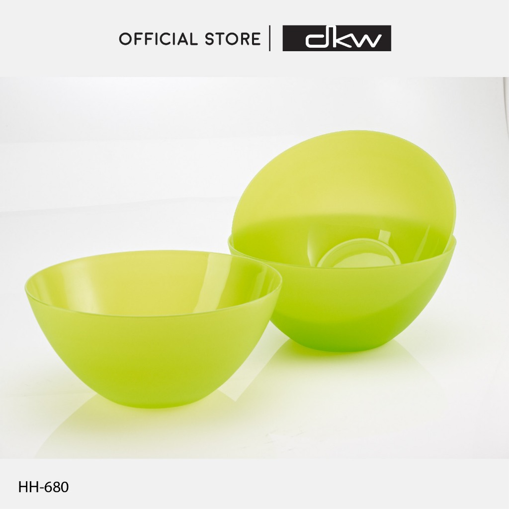 DKW HH-680 ชามพลาสติก (Size L) รุ่น Round อุ่นไมโครเวฟได้ ชามสลัด