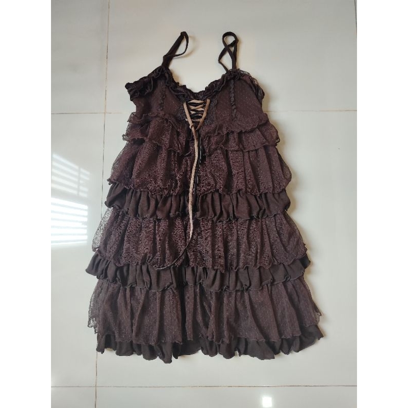 เดรสแต่งระบายชั้น liz liza