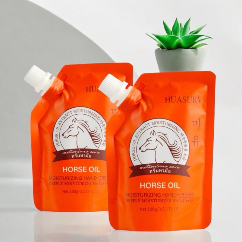 ครีมน้ำมันม้าทามือ HORSE OIL HUASURV