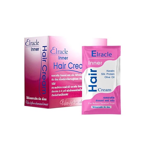 Elracle Inner Hair Cream แบบกล่อง 24 ซอง (7958) เอลราเคิล อินเนอร์ แฮร์ ทรีทเม้นท์