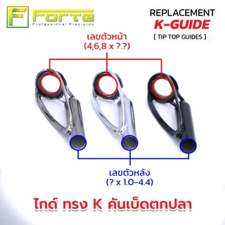 ทิปท็อป ปลายไกด์ทรงK วงในซิลิคอน เฟรมสแตนเลสแท้ 100% ไม่พันไกค์ เหวี่ยงไกล สายไม่หงิกงอ (1 ตัว)