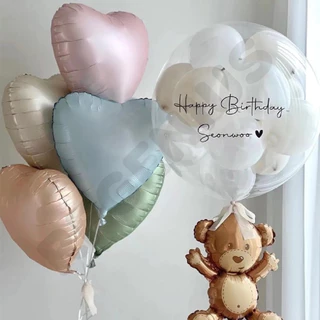 (สินค้าพร้อมส่งจากไทย) ลูกโป่งฟอล์ยเนื้อแมทสีพาสเทลรูป ดาว วงกลม หัวใจ จัดงานปาร์ตี้ ตกแต่งวันเกิด รับปริญญา (O7)