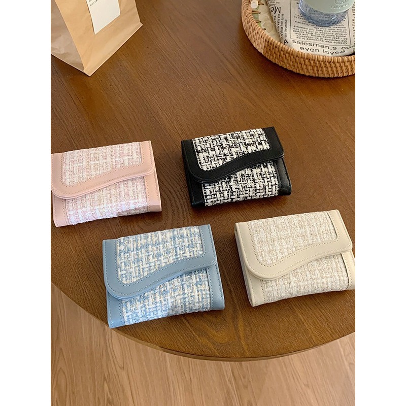 【ใหม่】กระเป๋าเงินขนาดใหญ่สไตล์เกาหลีสำหรับผู้หญิงนักเรียน สีธรรมดา แบบเรียบง่า แฟชั่น