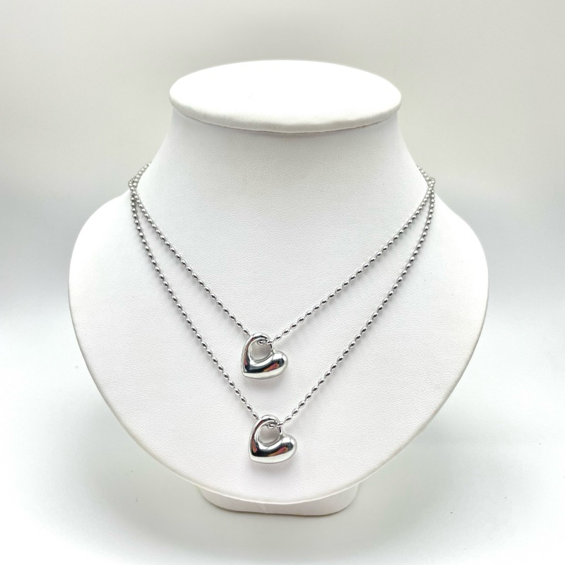 Piing me stainless steel necklace | สร้อยคอสแตนเลสพร้อมจี้หัวใจ