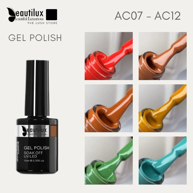 (ลด50%) Beautilux Gel Polish สีเจล เบอร์ AC07 - AC12 October