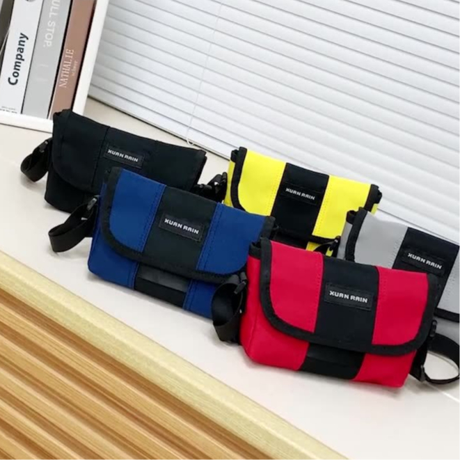 (B313#)กระเป๋าสะพายข้าง สไตล์เกาหลี แฟชั่นมาใหม่ มีซิป เรียบง่าย