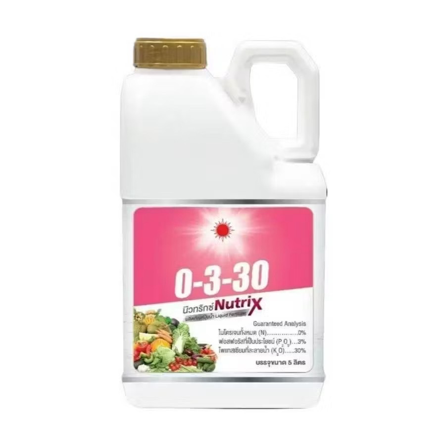 ปุ๋ยน้ำ 0-3-30 แกลลอน ขนาด5L (ดวงตะวันเพชร)