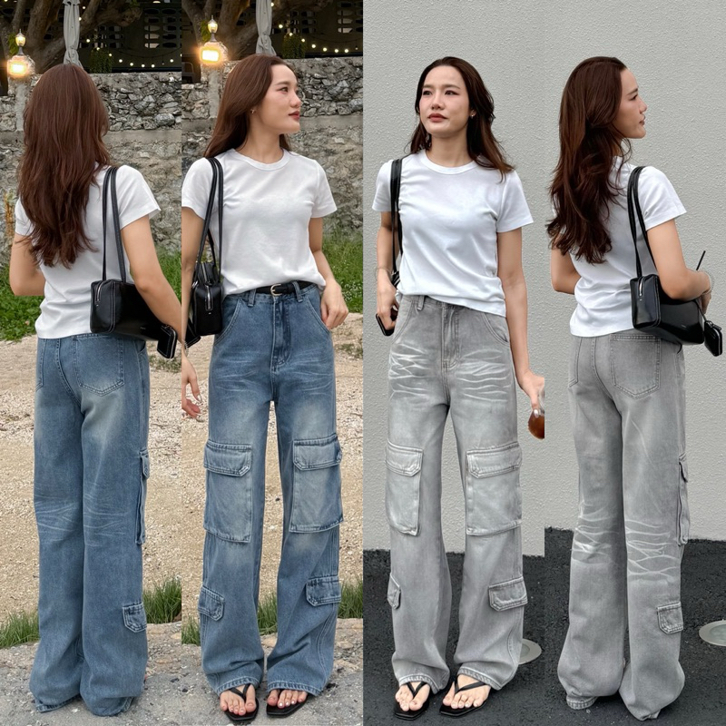 Mica Cargo Jeans กางเกงยีนส์คาร์โก้ ดีไซน์สวยเท่