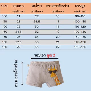 กางเกงในเด็กชาย ขาสั้น แพค 3 ตัว ผ้านิ่ม ยืดหยุ่นดี ใส่สบาย สินค้าพร้อมส่ง M7