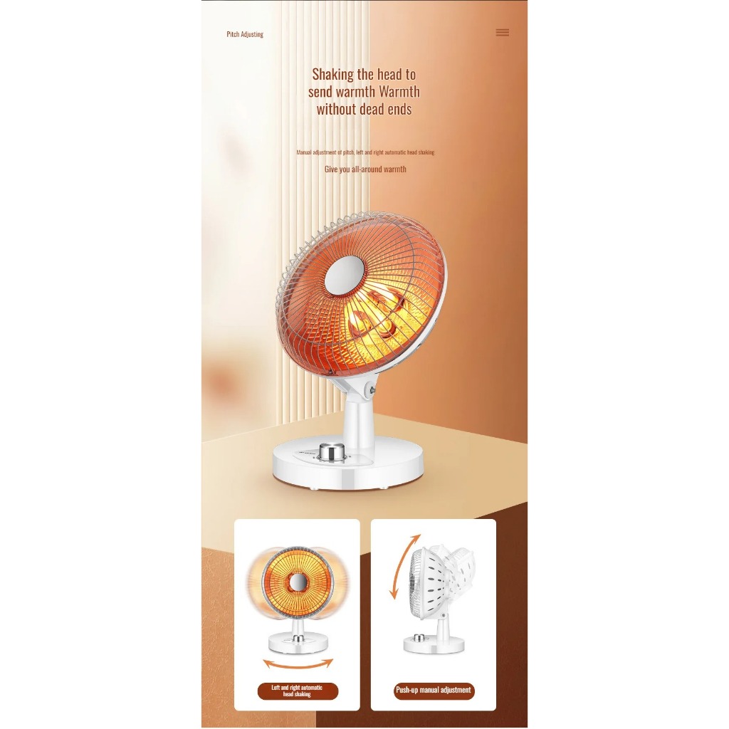 พัดลมร้อนheater Amoi 400W พัดลมฮีตเตอร์ ฮีตเตอร์ ฮีตเตอร์ตั้งโต๊ะ ฮิตเตอร์ลมร้อน ฮีตเตอร์พกพา - รูปที่ 3