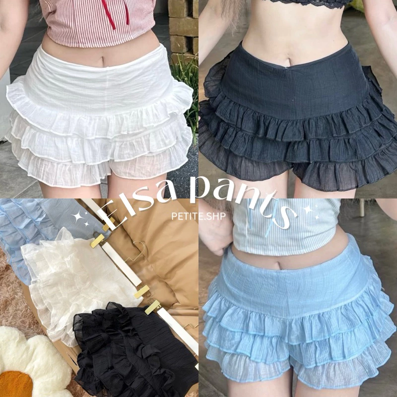 Petite♡︎ Elsa pants กางเกงกระโปรง ทรงขนมชั้นน่ารัก
