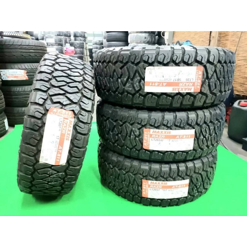 **ราคา 1 เส้น** ยางใหม่ค้างปี 265/70R17 Maxxis RAZR AT811 ผลิตปี 2022 ประกันบวม 2 ปี พร้อมจุ๊บลม ส่ง