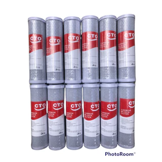 ไส้กรองน้ำคาร์บอนบล็อค Carbon Block (CTO) ขนาด 10x2.5 นิ้ว มีจำนวน 5 และ 12 แท่งให้เลือก
