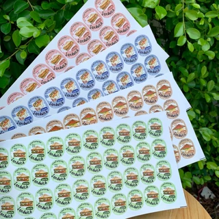 สติกเกอร์ฉลากสินค้า สติกเกอร์แซนวิช ไส้แซนวิช Sandwich สติกเกอร์ติดอาหาร [B3]