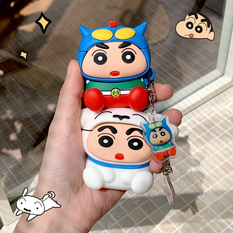 เคส for Airpods 4 pro 2 Soft Case ใช้สำหรับ Airpods 3 1 เครยอนชินจัง ซิลิโคนนิ่ม for Airpods gen3 gen2