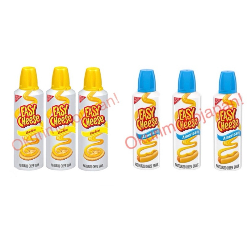 kraft easy cheese cheddar & american Cheese ชีสเชด้า