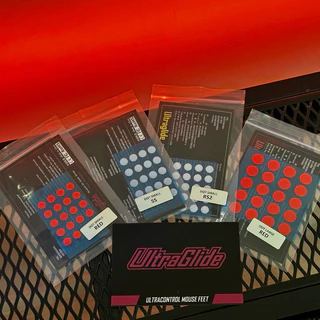 ฟีทเมาส์ Ultraglide Dot Mouse Feet แบบ dot สำหรับติดใต้เมาส์เกมมิ่งทุกรุ่น - Red/Gray(RS2)/ICE